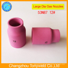 Aluminium 53N87 argon ceramic nozzle for tig welding torch